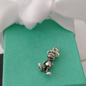 Vintage 1980s Sterling Silver Mickey Mouse Charm Pendant